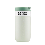 RVS thermobeker voor onderweg met klapdeksel Dopper 300 ml kleur bosgroen met jouw bedrukking