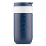 RVS thermobeker voor onderweg met klapdeksel Dopper 300 ml kleur marineblauw eerste weergave