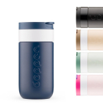 RVS thermobeker voor onderweg met klapdeksel Dopper 300 ml kleur marineblauw zevende weergave