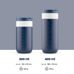 RVS thermobeker voor onderweg met klapdeksel Dopper 300 ml achtste weergave