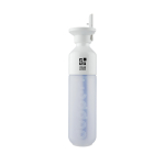 Roestvrijstalen fles met rietje Dopper Original 450 ml kleur wit met jouw bedrukking