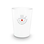 Herbruikbare en recyclebare mini plastic beker 220 ml kleur wit