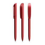 Draaibare kunststof balpen met zwarte inkt Super Clip Glacé BIC® kleur rood