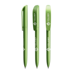 Draaibare kunststof balpen met zwarte inkt Super Clip Glacé BIC® kleur groen