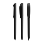 Draaibare kunststof pen met zwart schrijvend Super Clip Soft BIC® kleur zwart