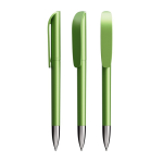 Navulbare plastic balpen met zwarte inkt Super Clip Glacé BIC® kleur groen