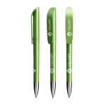 Navulbare plastic balpen met zwarte inkt Super Clip Glacé BIC® kleur groen
