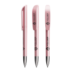 Navulbare plastic balpen met zwarte inkt Super Clip Glacé BIC® kleur roze
