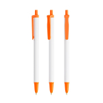 Plastic balpen met klikmechanisme en blauwe inkt Clic Stic BIC® kleur oranje