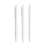 Plastic pen met klikmechanisme en zwarte inkt Clic Stic BIC® kleur wit