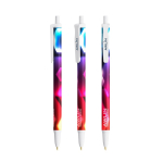 Plastic pen met klikmechanisme en zwarte inkt Clic Stic BIC® kleur wit