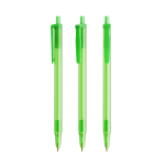 Plastic pen met klikmechanisme en zwarte inkt Clic Stic BIC® kleur doorzichtig groen