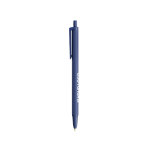 Plastic pen met Softfeel® rubberen behuizing en blauwe BIC®-inkt met afdrukgebied