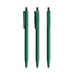 Plastic BIC® balpen met Softfeel® rubberen behuizing, zwarte inkt kleur donkergroen