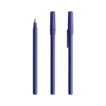 Balpen met soepele schrijfervaring en blauwe inkt Round Stic kleur marineblauw