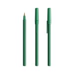 Plastic pen met klassiek design en zwarte inkt Round Stic BIC® kleur groen