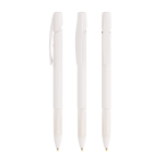 Plastic balpen met intrekbare drukknop en zwarte inkt BIC® kleur wit