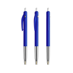 Intrekbare, ergonomische kunststof pen met blauwe inkt BIC® kleur blauw