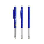 Intrekbare, ergonomische kunststof pen met blauwe inkt BIC® kleur blauw