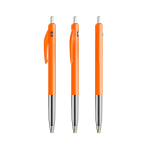 Intrekbare, ergonomische kunststof pen met blauwe inkt BIC® kleur oranje