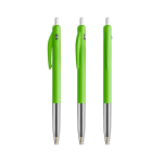 Intrekbare, ergonomische kunststof pen met blauwe inkt BIC® kleur appel groen