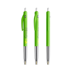 Intrekbare, ergonomische kunststof pen met blauwe inkt BIC® kleur appel groen