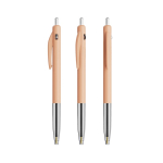 Intrekbare, ergonomische kunststof pen met blauwe inkt BIC® kleur pasteloranje