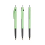 Intrekbare, ergonomische kunststof pen met blauwe inkt BIC® kleur pastel groen