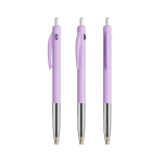 Intrekbare, ergonomische kunststof pen met blauwe inkt BIC® kleur lila