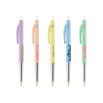 Intrekbare, ergonomische kunststof pen met blauwe inkt BIC®