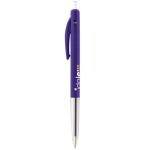 Intrekbare, ergonomische kunststof pen met blauwe inkt BIC®