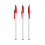 Plastic pen met klassieke dop en zwarte inkt Style BIC® kleur rood