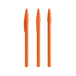 Plastic pen met klassieke dop en zwarte inkt Style BIC® kleur oranje