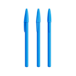 Plastic pen met klassieke dop en blauwe inkt Style BIC® kleur blauw