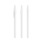 Plastic pen met klassieke dop en blauwe inkt Style BIC® kleur wit