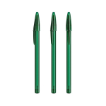 Plastic pen met klassieke dop en blauwe inkt Style BIC® kleur doorzichtig groen