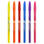 Plastic pen met klassieke dop en blauwe inkt Style BIC® achteraanzicht