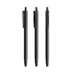 Plastic pen met stylus en blauwe inkt Clic Stic BIC® kleur zwart