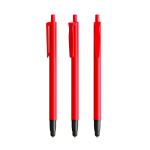 Plastic pen met stylus en blauwe inkt Clic Stic BIC® kleur rood
