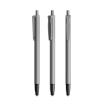 Plastic pen met touchfunctie en zwarte inkt Clic Stic BIC® kleur zilver