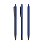 Plastic pen met touchfunctie en zwarte inkt Clic Stic BIC® kleur marineblauw