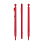 Navulbaar kunststof vulpotlood met gum en 2 stiften van 0,7 mm BIC® kleur rood