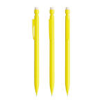 Navulbaar kunststof vulpotlood met gum en 2 stiften van 0,7 mm BIC® kleur geel