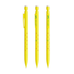 Navulbaar kunststof vulpotlood met gum en 2 stiften van 0,7 mm BIC® kleur geel