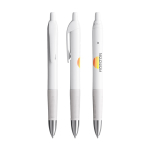 Intrekbare plastic pen met blauwe inkt Intensity® Gel Clic BIC® kleur wit