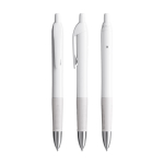 Intrekbare plastic pen met zwarte inkt Intensity® Gel Clic BIC® kleur wit