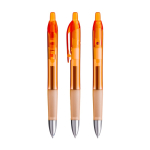 Intrekbare plastic pen met zwarte inkt Intensity® Gel Clic BIC® kleur doorzichtig oranje