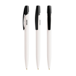 BIC® pen van 100% biologisch afbreekbaar materiaal, zwarte inkt kleur wit