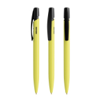 BIC® pen van 100% biologisch afbreekbaar materiaal, zwarte inkt kleur geel