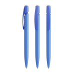Plastic BIC®-balpen met personaliseerbare clip en blauwe inkt kleur blauw